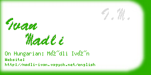 ivan madli business card